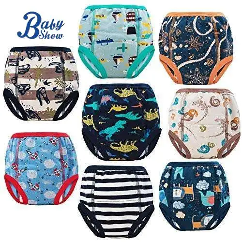 MooMoo Bayi 8 Paket Potty Training Pakaian Kapas Penyerap Pelatihan Celana untuk Balita Bayi 2-6T