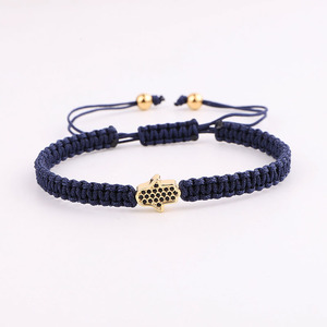 Schattige Cz Pave Vriendschapsarmband <span class=keywords><strong>Macrame</strong></span> Geweven Handkoord Gevlochten Armband Voor Dames En Heren - Product Image 2