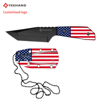 Nouveauté mini couteau de poche pliant en acier porte-clés oem extérieur couteau de chasse tactique personnalisé lame fixe