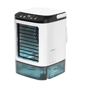 Ventilateur de bureau portable moderne, durable, sûr et éco-responsable avec double pulvérisation ultrasonique, atomisation, 3 vitesses, silencieux, pour la maison - Product Image 1