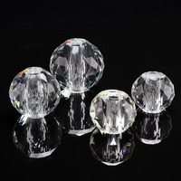 Lampe de table en cristal de luxe, lustre en cristal, verre de cristal facetté, boule en verre de cristal avec trou