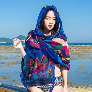 Summer Women Scarf Wholesale National Wind Dual Use Beach <b>Lady</b> Summer Scarf <b>Shawl</b> - Product Image 3
