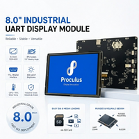 Proculus Panel Sentuh HMI 8 inci 800*600 TTL/CMOS Layar LCD Pengontrol Layar Iklan Pintar untuk Mesin Penjual Otomatis
