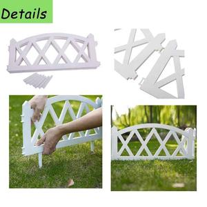 4ガーデンプラスチックレールフェンスホワイトピケット屋外芝生パティオ保護ボーダー装飾ガーデンエッジングフェンシングセット - Product Image 4