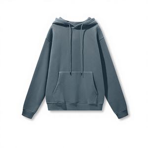 Sudadera con Capucha para Hombre, Forro Polar Grueso de 345g, Algodón, Holgada, Lisa, Antibolitas, Transpirable, Estilo Urbano - Product Image 6