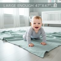 Lot de 3 couvertures d'emmaillotage pour bébé, langes pour nouveau-né, serviettes de bain et housses de poussette - Grande taille, unisexe, certifiées CPC sûres.