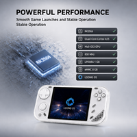 Console de jeu portable rétro LOOGN 1 avec écran tactile de 4 pouces, batterie de 4000 mAh, stockage, WiFi, processeur quadricœur, manette colorée