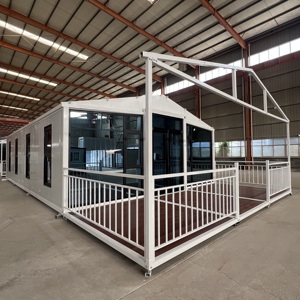 Maison conteneur préfabriquée de luxe modulaire et respirante en structure acier, 20 et 40 pieds, détachable, pour bureau, appartement, café/<span class=keywords><strong>boutique</strong></span> - Product Image 1