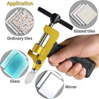 Alat Pemotong Kaca 2 in 1, Tang Pemecah Kaca dan Pemotong Kaca Tungsten, Pisau Kaca Portabel, Pemotong Ubin, Pemecah Kaca