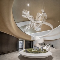 Lustre en acrylique personnalisé de grande taille BGST pour hôtel, restaurant, villa, décoration moderne de luxe, LED, salon, plafond haut, éclairage pour magasin