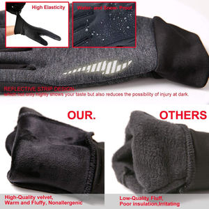 قفازات رياضية للدراجات والجري والقيادة والمشي لمسافات طويلة والتسلق، قفازات شتوية مقاومة للرياح تعمل باللمس ومضادة للانزلاق ومريحة - Product Image 2