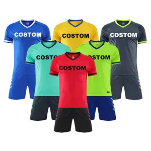 Camiseta de futebol conjunto completo de camisas, logotipo personalizado, kits de treinamento de equipe, uniforme, vestuário de futebol para homens