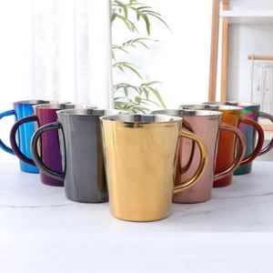 Vaso de Acero Inoxidable 304 de Doble Capa con Asa, 300 ml, para Cerveza, Café, Agua, para el Hogar, Comedor, Oficina, Camping - Product Image 2