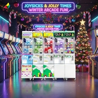 Machine à griffes mini-méga, petite grue distributrice de jouets, prix d'arcade, cadeau de poupée, bonbons, machine de jeu à pièces avec accepteur de billets