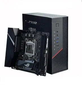 CNC Suku Cadang Kustom Black Mini Tower Gaming PC Chassis Be Quiet Computer Tower Cases Accessories