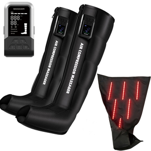 Système de récupération par compression d'air Eveekon, appareil séquentiel professionnel pour la massothérapie, bottes de récupération pour les pieds et les jambes - Product Image 1