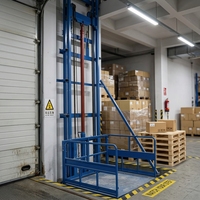 Nouvel Ascenseur de Charge Vertical Hydraulique Mural Électrique 220V pour Usage Domestique, Capacité 500kg, Hauteur de Levage 3m