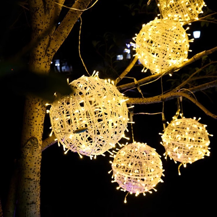 Bola De Luces LED Plegable Para Navidad - 40 Cm, Multicolor, Decoración Para árboles, Jardín, Porche Y Bodas