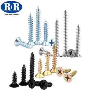 Wood Screw 304 Stainless Steel Zinc Plated Screw Cross Hex Head Self Drilling Screw