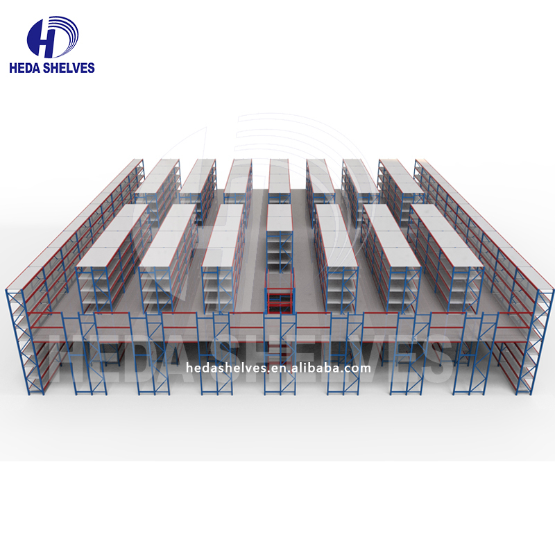 Gran Proyecto 400 almacén de múltiples mezzanine integrado sistema de rack para metal estantes de almacenamiento