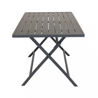 Table pliante en aluminium pour l'extérieur Table à dîner rectangulaire portable Bureau robuste Assemblage zéro léger Facile à plier et à ranger