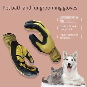 Sarung tangan Pembersih perawatan kucing anjing peliharaan, sarung tangan perawatan mandi hewan peliharaan penghilang bulu kotoran - Product Image 4