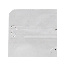 Sachet de café blanc à fond plat avec valve et fermeture éclair, pochette à 8 soudures latérales, sac à soufflet latéral refermable en PE