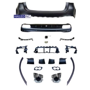 Kit de carrocería de parachoques delantero/trasero cromado para Mercedes Benz <span class=keywords><strong>GLE</strong></span> Class Upgrade a <span class=keywords><strong>GLE</strong></span> 53 <span class=keywords><strong>AMG</strong></span> parachoques delantero - Product Image 6