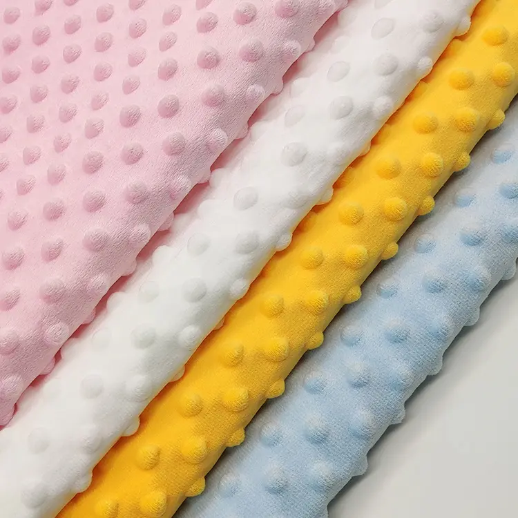 230g Super Doux Bulle Minky Dot Tissus pour Bébé Couverture Jouet Vêtements Tissu