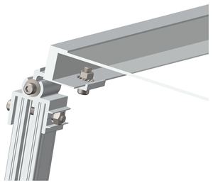 Kit de Montaje de Paneles Solares con Inclinación Ajustable, Aprobado por TUV CE |   Portaequipajes de Techo Plano Al 6005 T5 con Mecanismo de Bloqueo Trasero - Product Image 4