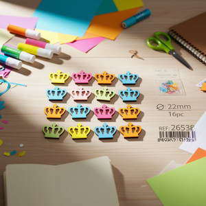 Accessorio Corona in Legno Ilan 22mm 16pz per Decorazioni Artigianali - Product Image 3