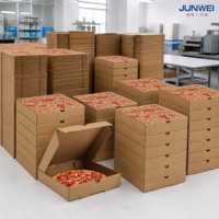 Boîtes à pizza en gros, résistantes à la graisse, en carton ondulé, pour restaurants italiens