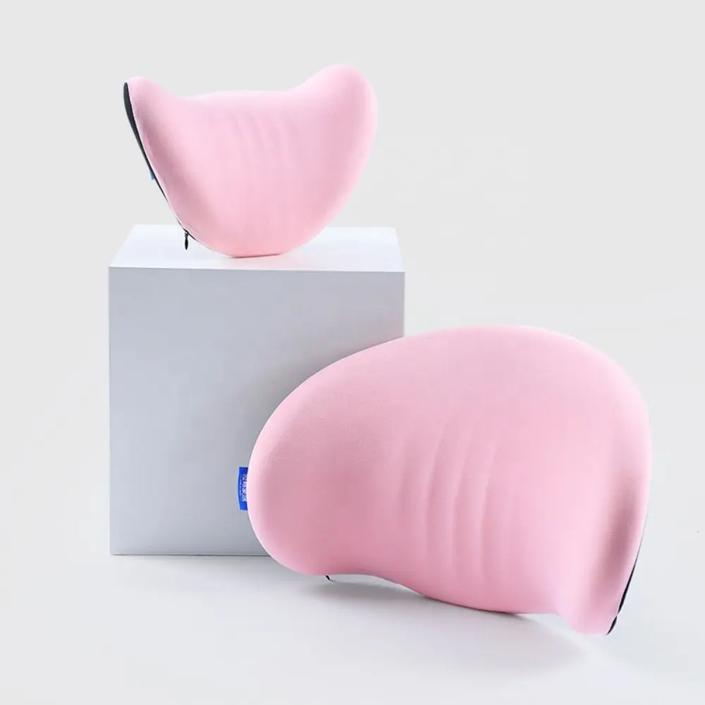 Protección para el cuello Reposacabezas Memoria de rebote lento Algodón Soporte para la cintura Asiento Soporte lumbar Coche Cojín lumbar