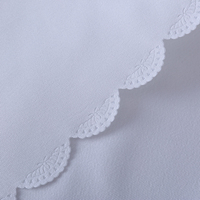 Nappe ronde blanche en tissu lavable très résistante pour mariage et fête