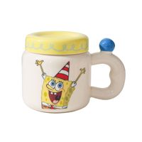 Offre Spéciale : Mignonne Tasse de Voyage en Céramique Bob l'éponge avec Couvercle, Idéale pour Anniversaire, Souvenir ou Décoration de Salon