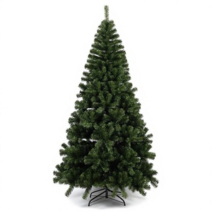 Premium High Quality Green PVC Cedar Standing Artificial Christmas <strong>Tree</strong> <strong>with</strong> Foldable Design LED <strong>Lights</strong> for Indoor Use Parties - Product Image 1