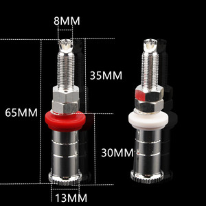 OEM gümüş plaka bağlama sonrası terminali hoparlör kablosu konektörü kadın Jack priz adaptörü HIFI aksesuarları - Product Image 2