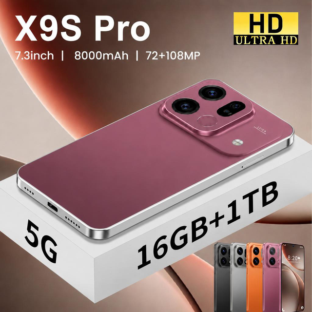 X9 Pro 5G LTE Smartphone Deca Core 7.3" 144Hz LCD HD 16GB+1TB 8000mAh 108MP Android 15 Gaming  Global French Spanish English Use