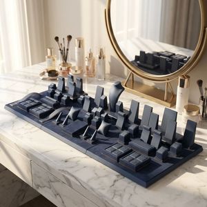 Expositor de Joyería Azul para Collares con Almacenamiento Directo, Soporte para Tarjetas de Joyería, para Tiendas - Product Image 2