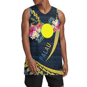 批发定制篮球球衣密克罗尼西亚帕劳芙蓉印花篮球制服男子运动队服装 - Product Image 2