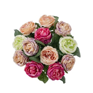 Rose artificielle CallaFloral à branche unique, violet, vert, rouge, rose rouge, durable, décorations de mariage - Product Image 5