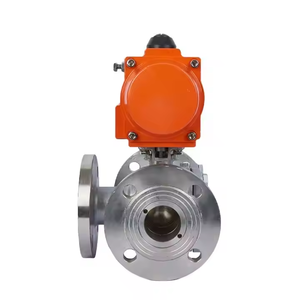 High Quality Q644F-16P <strong>Ball</strong> <strong>Valve</strong> Stainless Steel L-type <strong>Ball</strong> <strong>Valve</strong> Pneumatic Flange Three-way <strong>Ball</strong> <strong>Valve</strong> - Product Image 4
