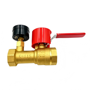 Vanne d'inspection en laiton DN25 K115 pour sprinkler d'incendie avec manomètre, vanne de test d'eau terminale DN25 de 1 pouce pour système d'incendie - Product Image 1