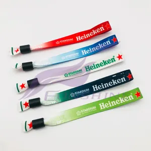 Gratis Monsters Heine Ken Bier Festival Polsband Op Maat Bedrukte Stoffen Armband Voor Festival