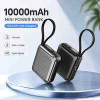 Nouveaux produits 2026 – Mini batterie externe 10000 mAh avec charge rapide PD22.5W, affichage numérique, logo personnalisé en usine, certifiée