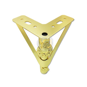 <b>Gold</b> Floral Metal <b>Sofa</b> Feet Hollow Design Durable Furniture Hardware Accessory Modern Minimalist Luxury Style 3332 - Product Image 1