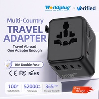 Adaptateur de voyage universel multi-prises 20W à charge rapide, compatible avec les normes australiennes, britanniques, européennes et américaines