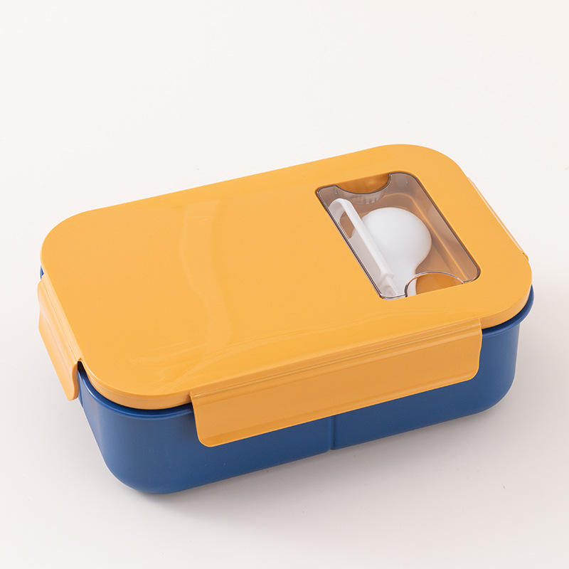 Boîte à lunch simple bleue.