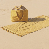100% Cotton Jacquard Modern Eco-Friendly Beach Towel-Ultra Soft & High Absorbency-Large Size Beach/Pool Use
