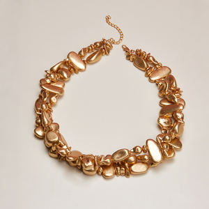 2025 nueva llegada moda barata venta al por mayor diseño exagerado collar de mujer <span class=keywords><strong>Popular</strong></span> Irregular Punk grueso CCB collar de oro - Product Image 6